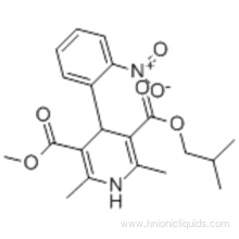 3,5-Pyridinedicarboxylicacid, 1,4-dihydro-2,6-dimethyl-4-(2-nitrophenyl)-, 3-methyl 5-(2-methylpropyl)ester CAS 63675-72-9